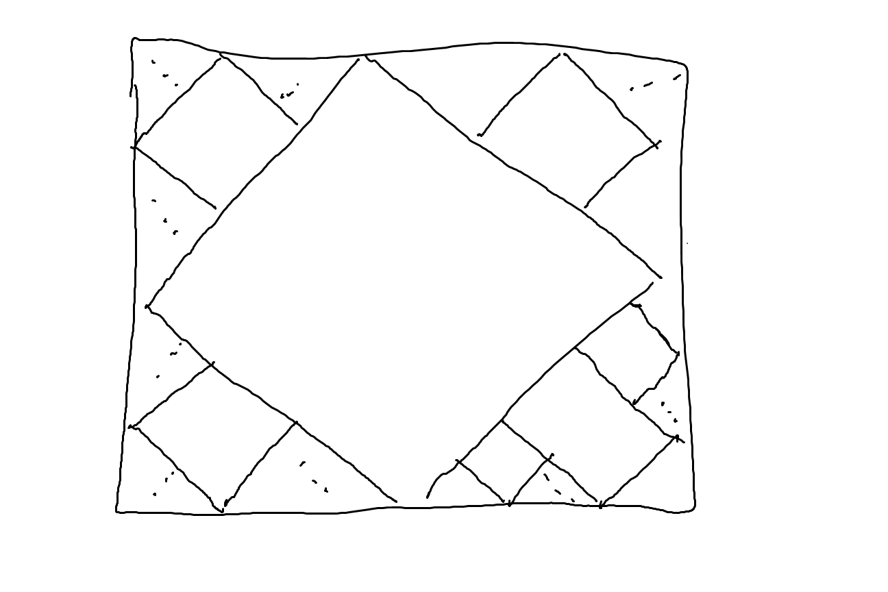 An almost tiling of the unit square by diamonds